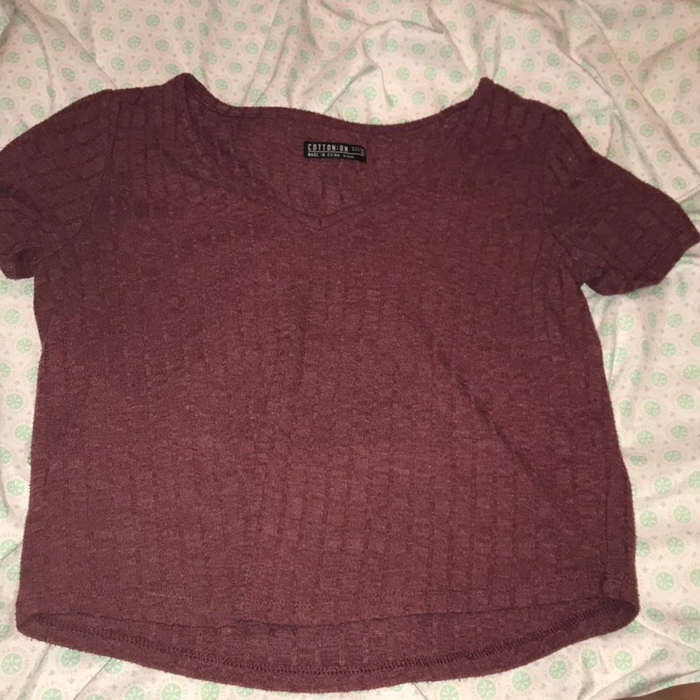 cotton on stripped crop top